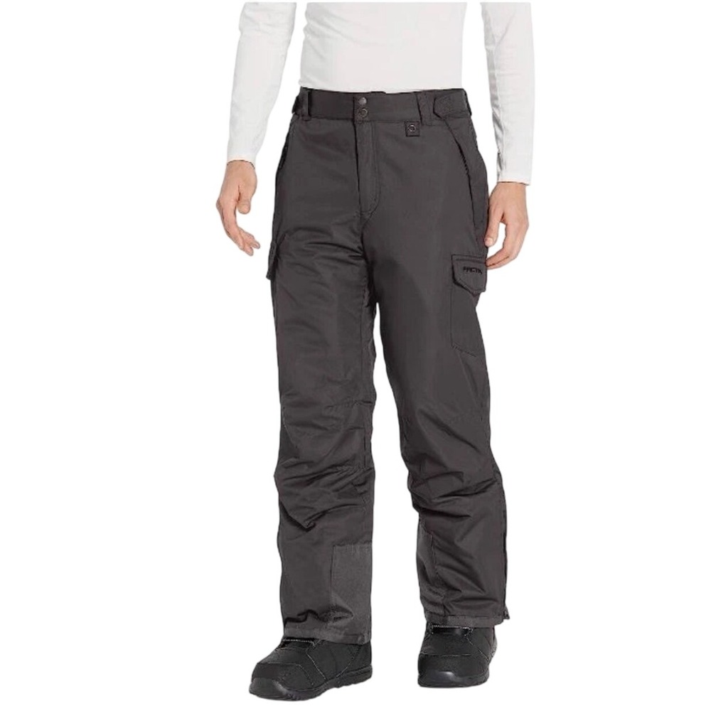 Arctix Snow Pants Men Medium Gray Insulated Cargo Ski Snowboard Regular Fit 1960